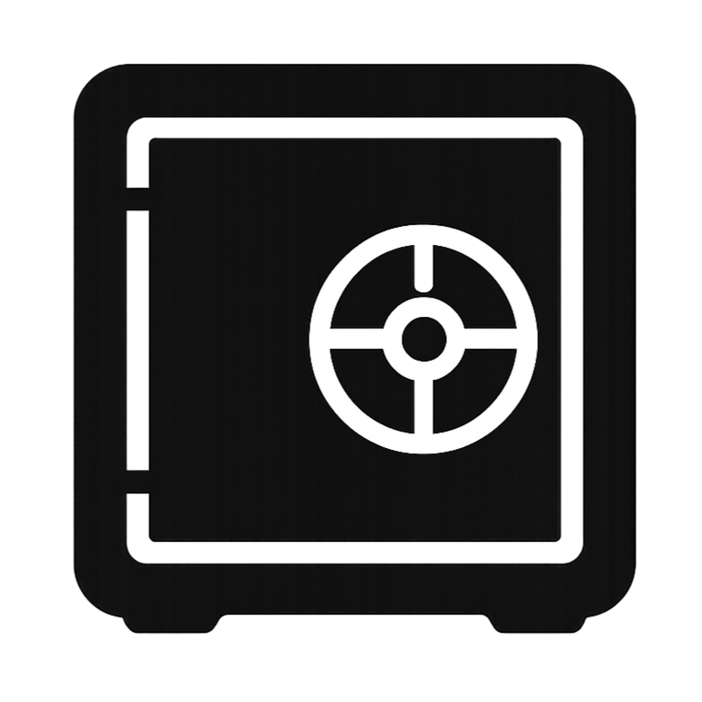 create a black icon that resembles discreet storage